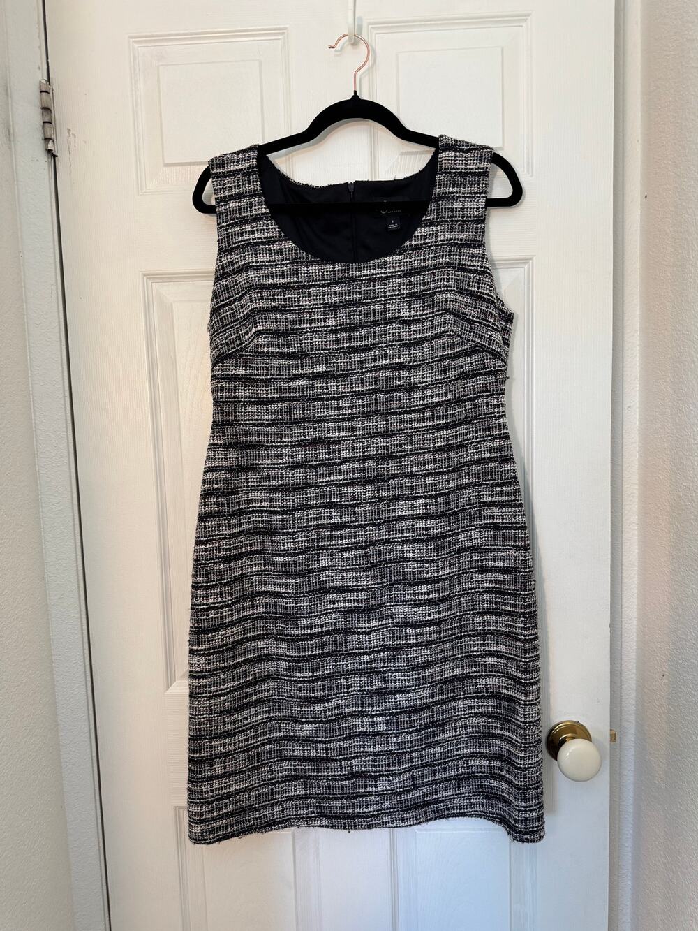 Connected Apparel -  Sleeveless Tweed Sheath Dress
